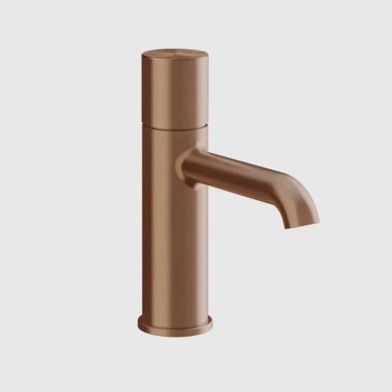 Смеситель для раковины, Gessi, Habito Unito, цвет-Copper Brushed PVD