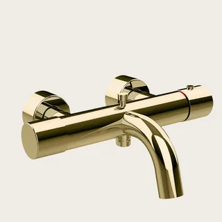 Смеситель для ванны и душа, Gessi, Habito Unito, настенный, цвет-Brass PVD