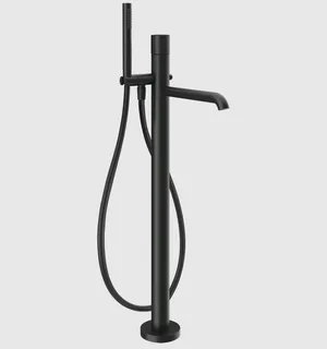 Смеситель для ванны и душа, Gessi, Habito Unito, напольный, цвет-черный матовый