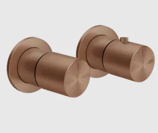 Смеситель для душа, Gessi, Habito Bath-Shower, на 3 потребителя, цвет-Copper Brushed PVD
