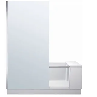 Ванна, Duravit, Shower+Bath, шгв 1700*750*2105, со смонтированной дверцей, угол слева, цвет-белый матовый