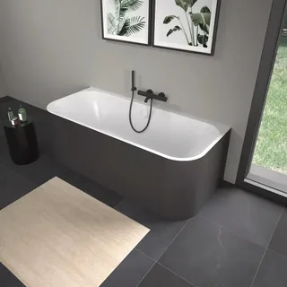 Ванна, Duravit, Happy D.2 Plus, шгв 1800*800*600, цвет ванны-белый, акриловая панель в цвете--графит суперматовый