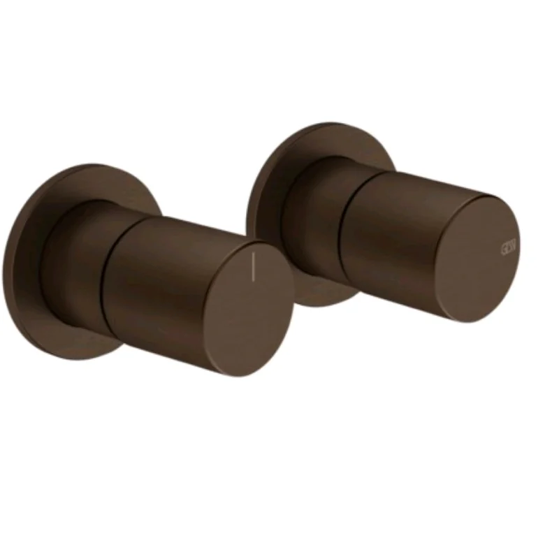 Смеситель для душа, Gessi, Habito Unito, на 2 потребителя, цвет-Dark Bronze