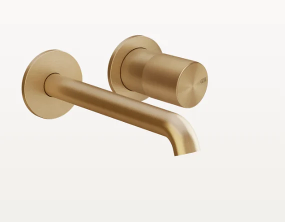 Смеситель для раковины, Gessi, Habito Unito, цвет-Warm Bronze Brushed PVD