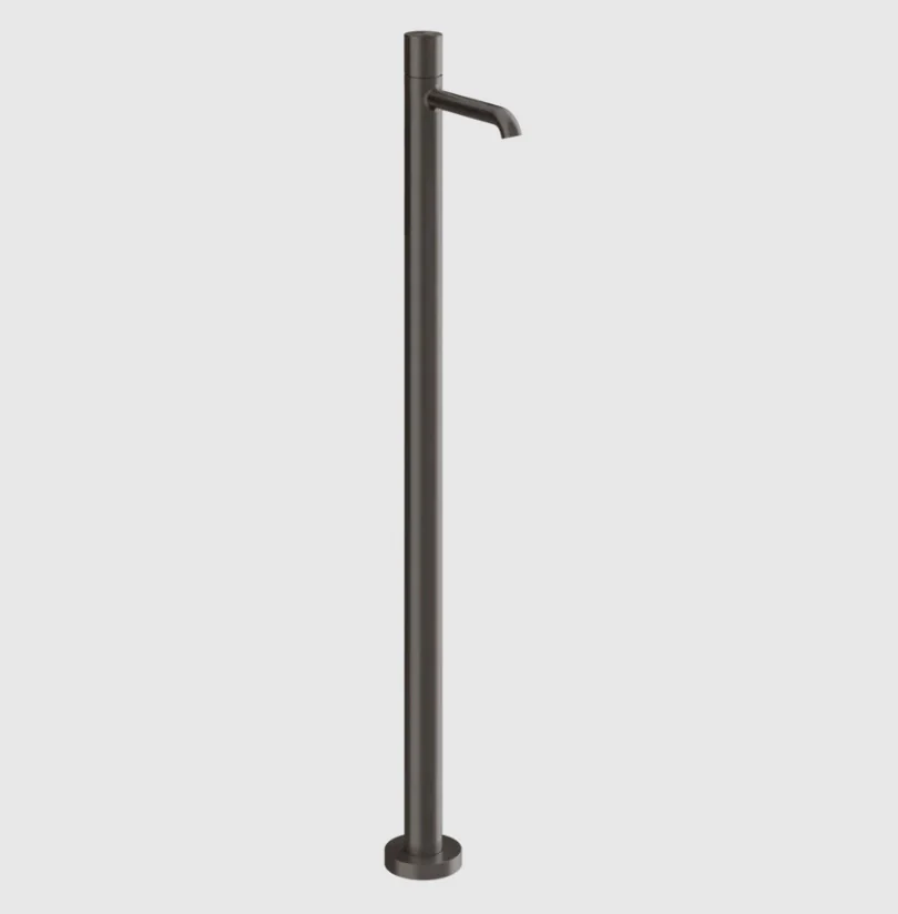 Смеситель для раковины, Gessi, Habito Unito, напольный, цвет-Black Metal Brushed PVD