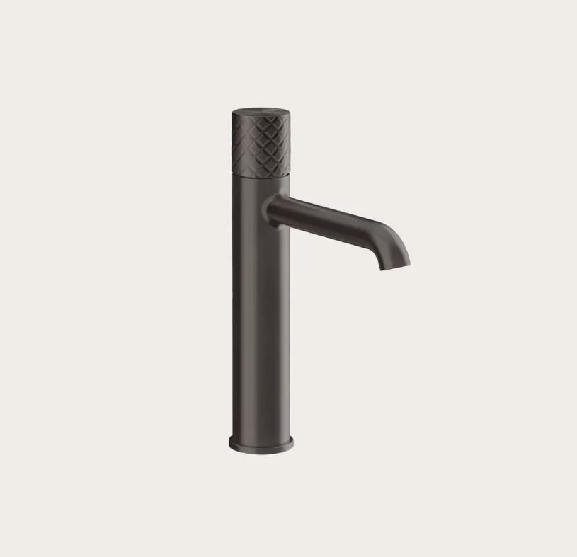 Смеситель для раковины, Gessi, Habito Intreccio, цвет-черный металл брашированный PVD