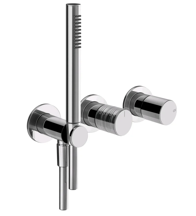 Смеситель для душа, Gessi, Habito Trame, на 2 потребителя, цвет-хром