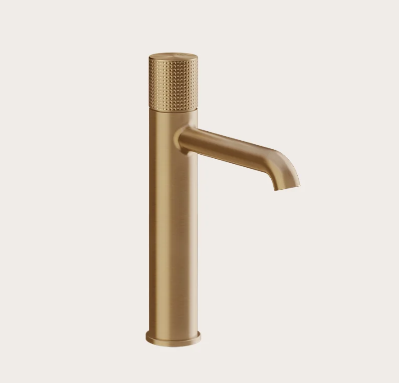 Смеситель для раковины, Gessi, Habito Cesello, цвет-Warm Bronze Brushed PVD