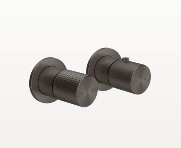 Смеситель для душа, Gessi, Habito Cesello, на 1 потребитель, цвет-Black Metal Brushed PVD