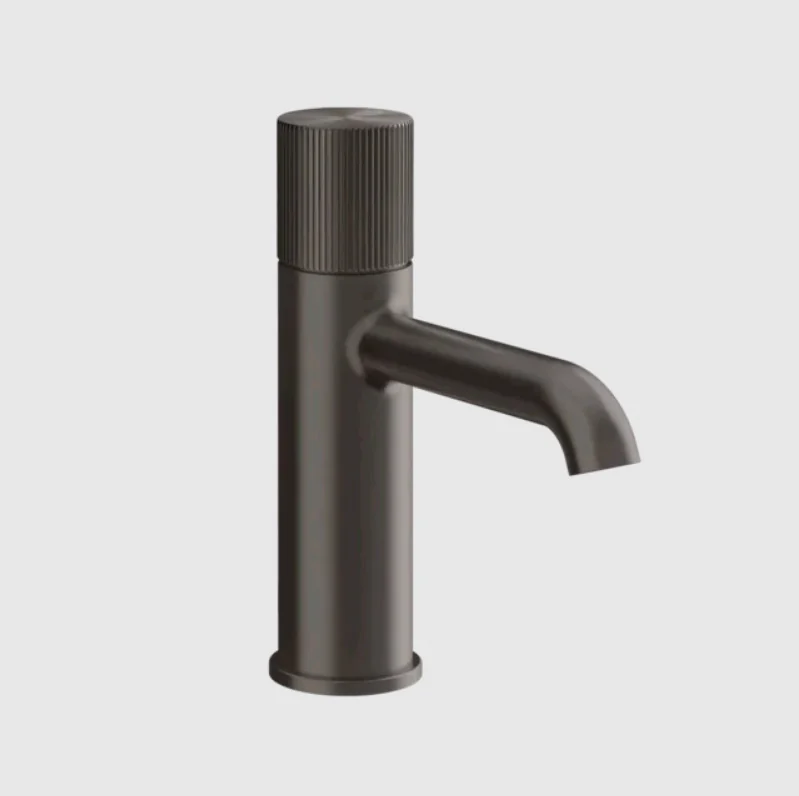 Смеситель для раковины, Gessi, Habito Rigato, цвет-Black Metal Brushed PVD