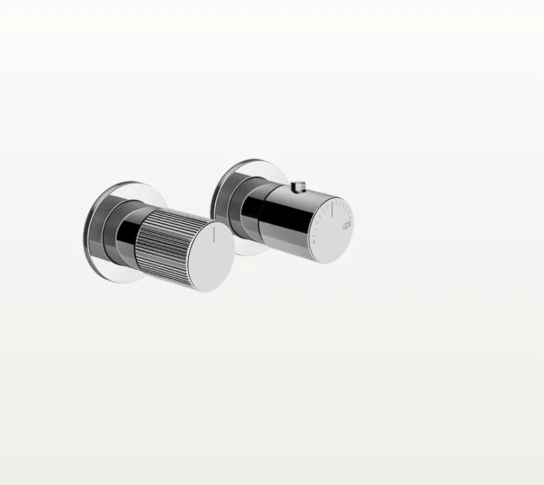 Смеситель для душа, Gessi, Habito Rigato, на 3 потребителя, настенный встраиваемый, цвет-хром
