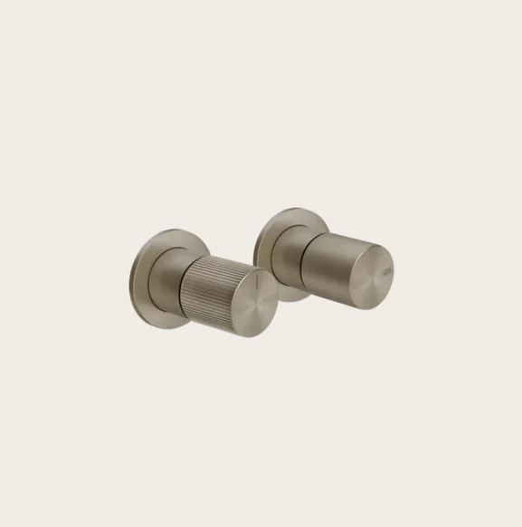 Смеситель для душа, Gessi, Habito Bath-Shower, на 2 потребителя, цвет-Finox Brushed Nickel