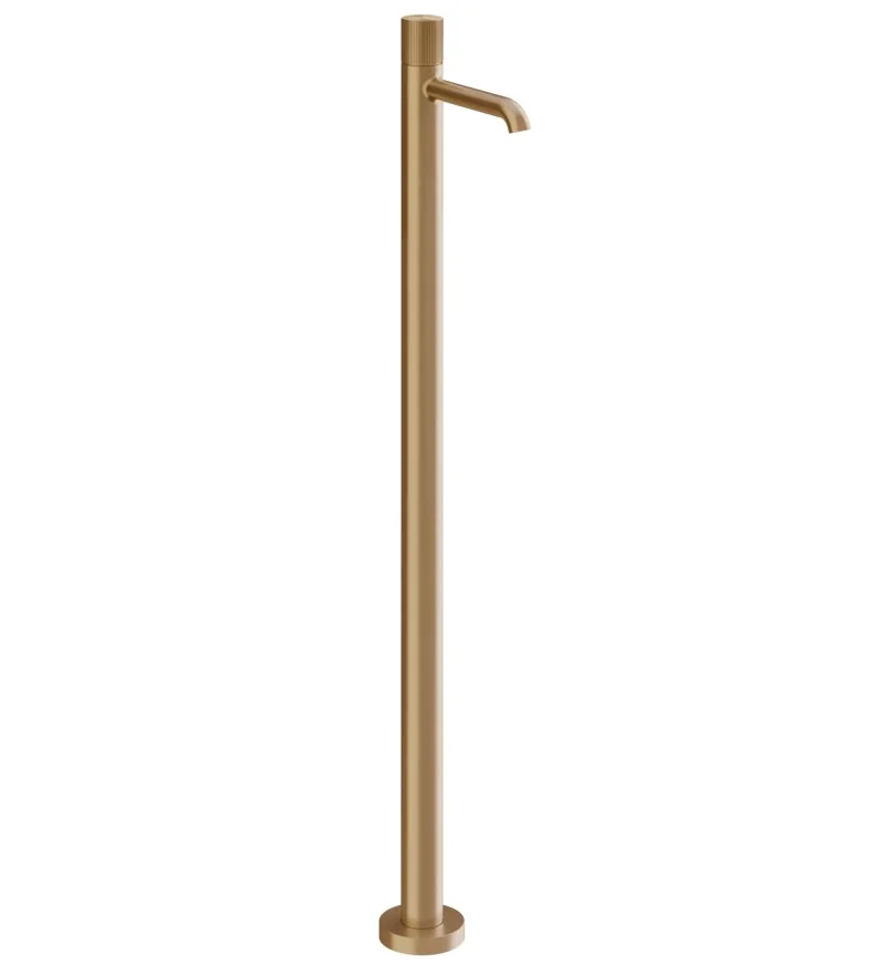 Смеситель для ванны, Gessi, Habito Rigato, напольный, цвет-Warm Bronze Brushed PVD