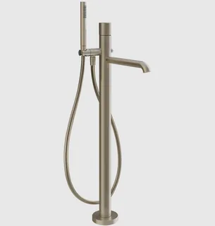 Смеситель для ванны и душа, Gessi, Habito Diamantato, напольный, цвет-Finox Brushed Nickel