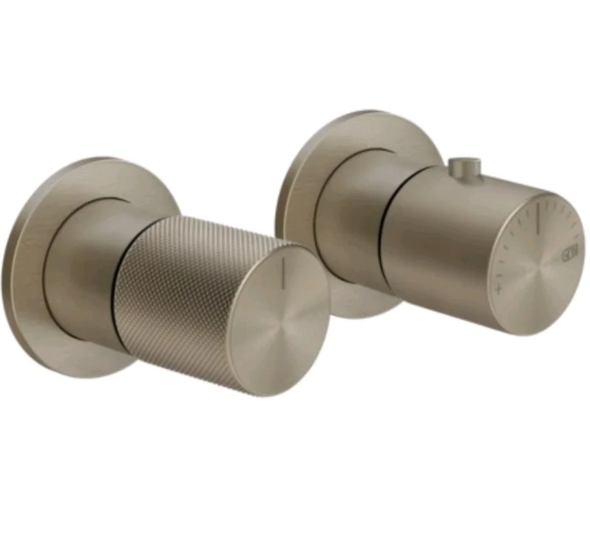 Смеситель для душа, Gessi, Habito Diamantato, на 2 потребителя, цвет-Finox Brushed Nickel