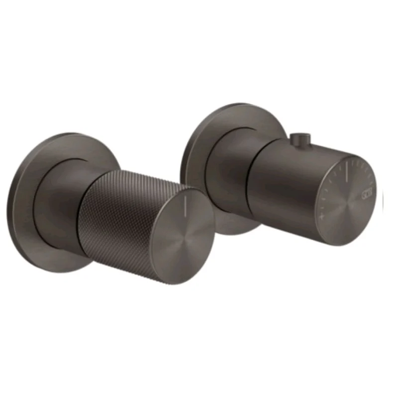 Смеситель для душа, Gessi, Habito Diamantato, на 3 потребителя, цвет-Black Metal Brushed PVD
