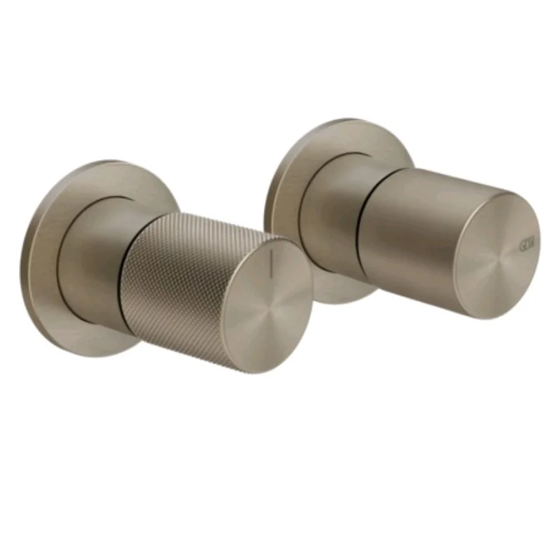 Смеситель для душа, Gessi, Habito Diamantato, на 2 потребителя, цвет-Finox Brushed Nickel
