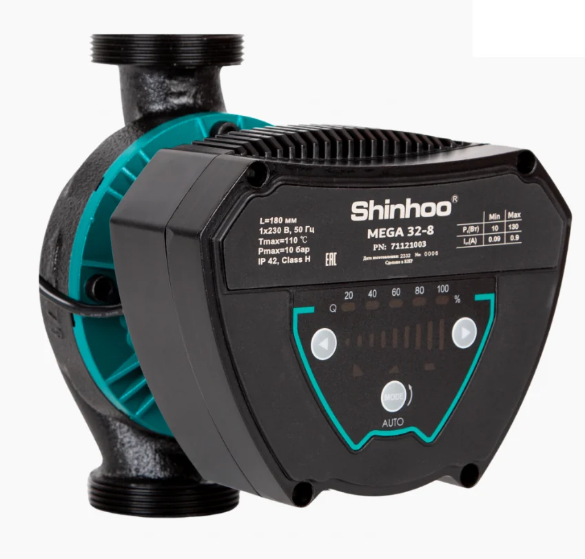 Насос циркуляционный, Shinhoo, MEGA 32-8 1x230V
