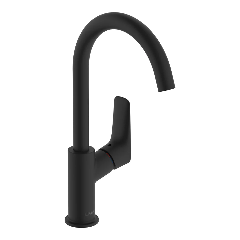 Смеситель для раковины, Hansgrohe, Logis, цвет-черный матовый