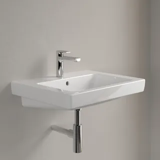 Раковина, Villeroy&Boch, Subway 2.0, шгв 600*470*150, отверстия для смесителя-1 сквозное, 2 промаркированных, цвет-альпийский белый