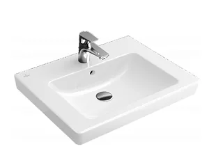 Раковина, Villeroy&Boch, Subway 2.0, шг 600*470, отверстия для смесителя-1 сквозное, 2 промаркированных, CeramicPlus, цвет-альпийский белый — иконка