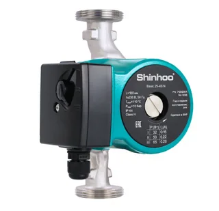 Насос циркуляционный, Shinhoo, BASIC 15-4S N 130 1x230V, 65/50/32 Вт, G 1", PN10, без резьбовых трубных соединений