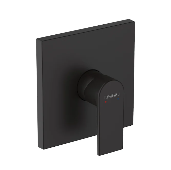 Смеситель для душа, Hansgrohe, Vernis Shape, на 1 потребитель, настенный встраиваемый, цвет-черный матовый