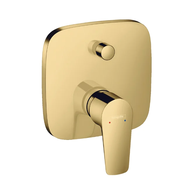 Смеситель для душа, Hansgrohe, Talis E, на 2 потребителя, настенный встраиваемый, цвет-полированное золото