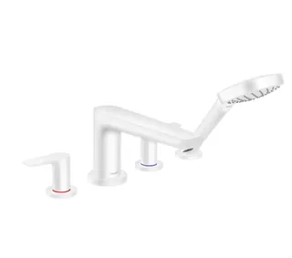 Смеситель для ванны и душа, Hansgrohe, Talis E, цвет-белый матовый