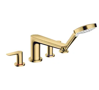 Смеситель для ванны и душа, Hansgrohe, Talis E, цвет-полированное золото