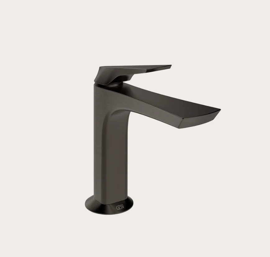 Смеситель для раковины, Gessi, Ventaglio, цвет-Black Metal Brushed PVD