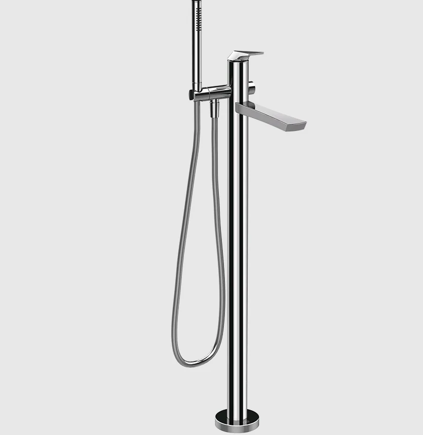 Смеситель для ванны и душа, Gessi, Ventaglio, напольный, цвет-хром