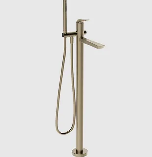 Смеситель для ванны и душа, Gessi, Ventaglio, напольный, цвет-Finox Brushed Nickel