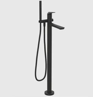 Смеситель для ванны и душа, Gessi, Ventaglio, напольный, цвет-черный матовый — иконка