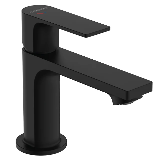 Смеситель для раковины, Hansgrohe, Rebris E, CoolStart, цвет-черный матовый