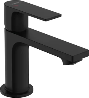 Смеситель для раковины, Hansgrohe, Rebris E, CoolStart EcoSmart+, цвет-черный матовый