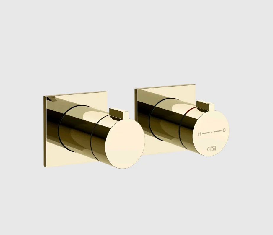 Смеситель для душа, Gessi, Inverso Rigato, на 1 потребитель, цвет-Brass PVD