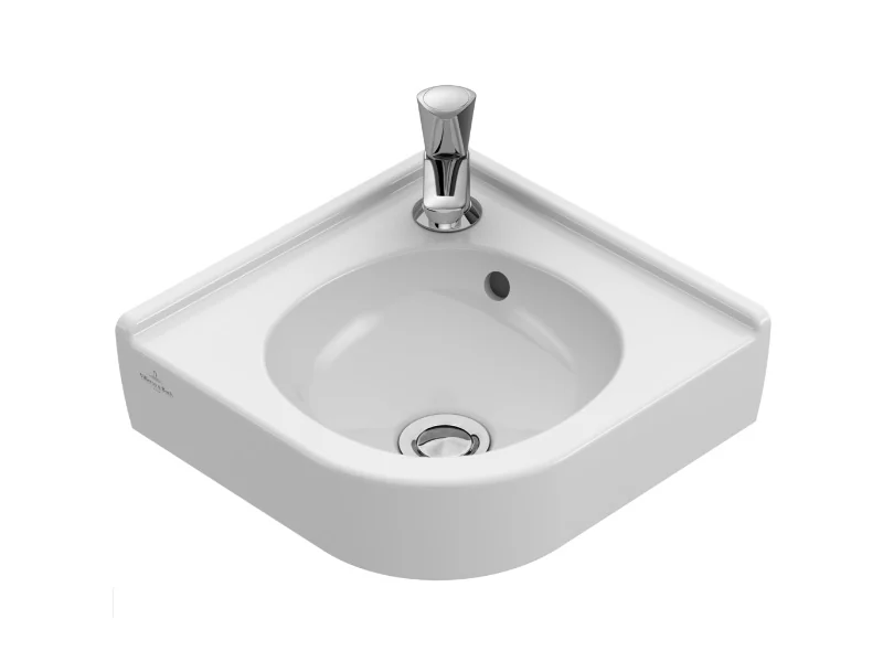 Раковина, Villeroy&Boch, O'Novo, шгв 320*320*85, отверстия для смесителя-1, цвет-альпийский белый