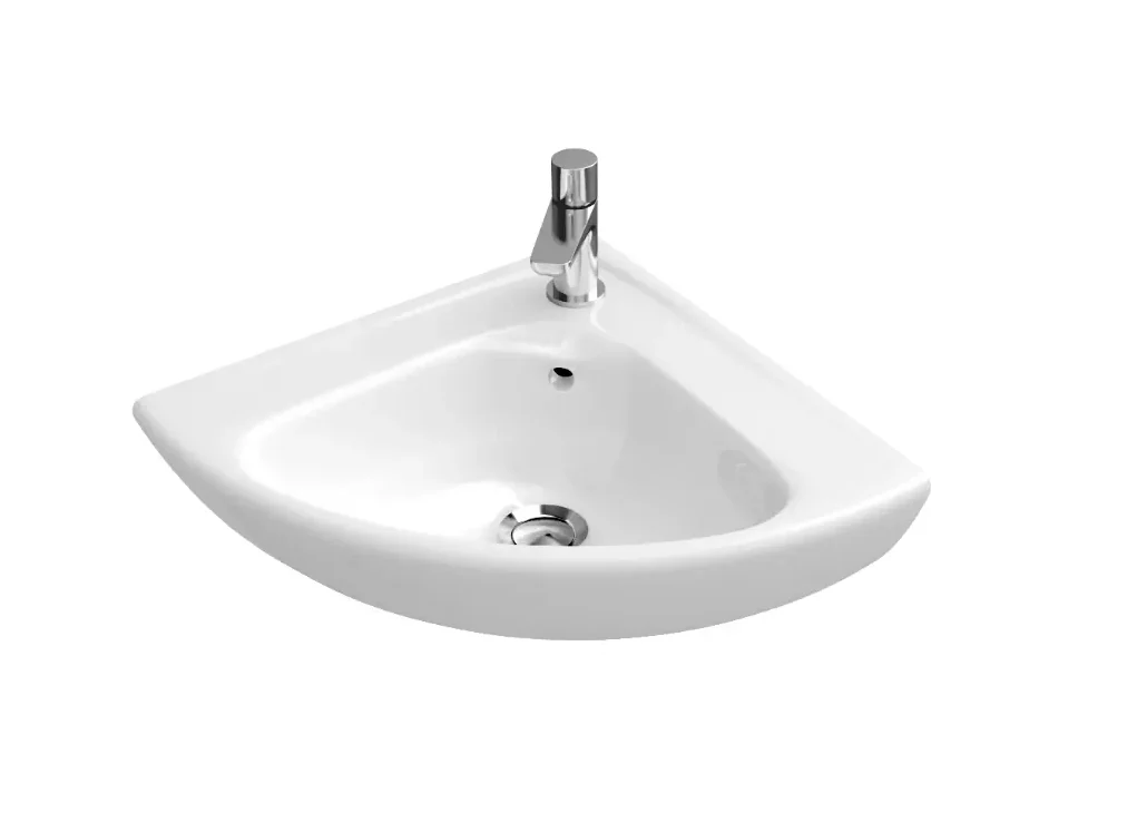 Раковина, Villeroy&Boch, O'Novo, шг 550*415, отверстия для смесителя-1, CeramicPlus, цвет-альпийский белый