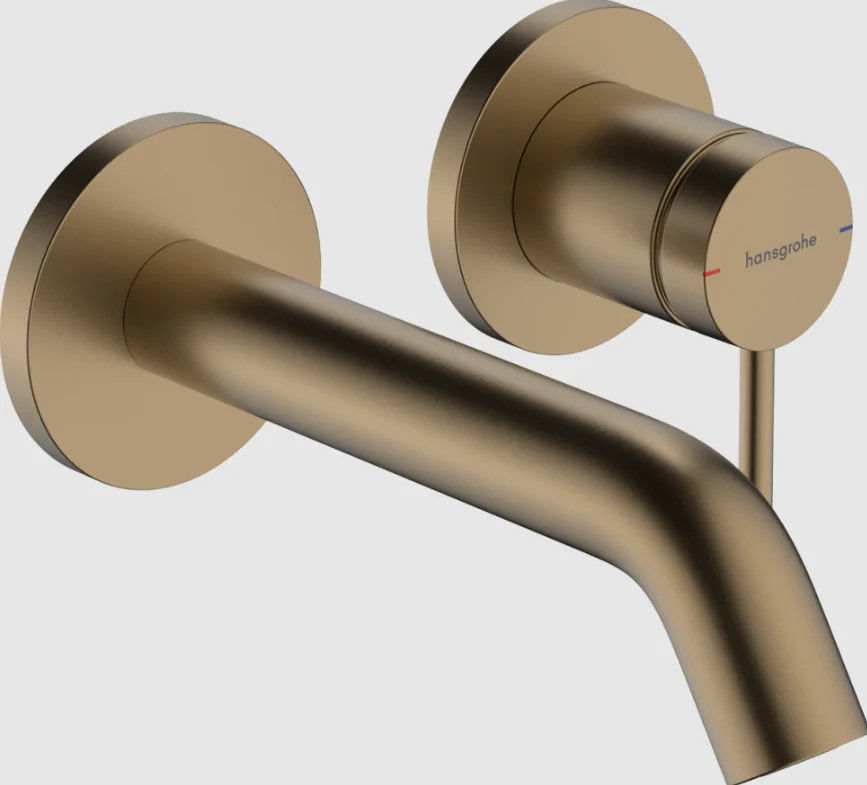 Смеситель для раковины, Hansgrohe, Tecturis S, цвет-шлифованная бронза