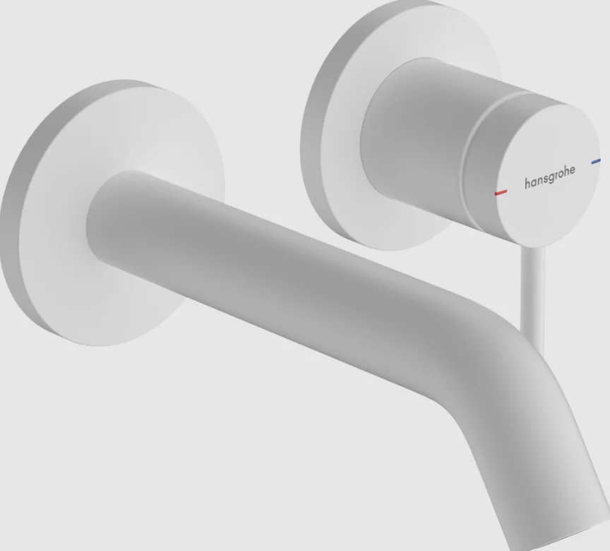Смеситель для раковины, Hansgrohe, Tecturis S, цвет-белый матовый