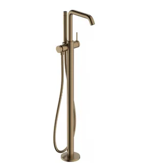 Смеситель для ванны и душа, Hansgrohe, Tecturis S, напольный, цвет-шлифованная бронза — иконка