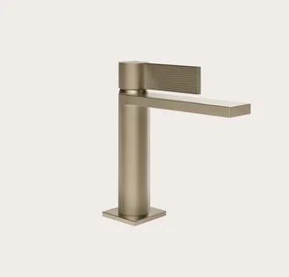 Смеситель для раковины, Gessi, Inverso Rigato, цвет-Finox Brushed Nickel