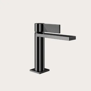 Смеситель для раковины, Gessi, Inverso Rigato, цвет-Black Metal PVD