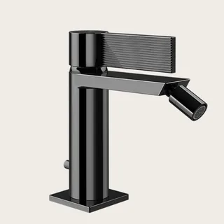Смеситель для биде, Gessi, Inverco Rigato, цвет-Black Metal PVD