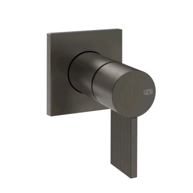 Смеситель для душа, Gessi, Inverso Rigato, на 1 потребитель, цвет-Black Metal Brushed PVD