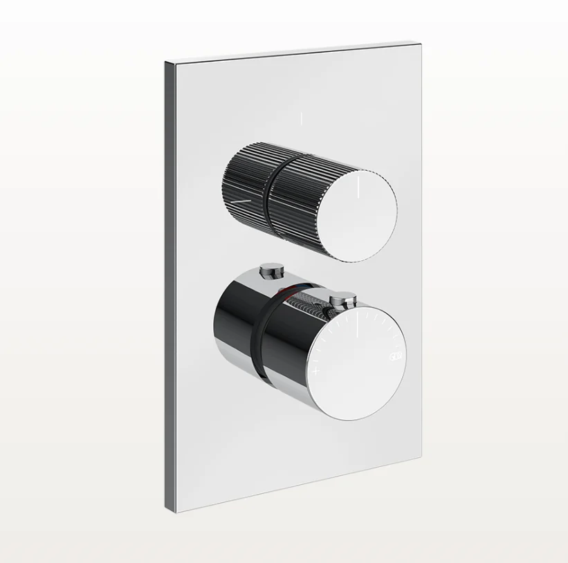 Смеситель для душа, Gessi, на 2 потребителя, настенный встраиваемый, цвет-хром