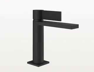 Смеситель для раковины, Gessi, Inverco Rigato, цвет-черный матовый