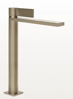 Смеситель для раковины, Gessi, Inverco Rigato, цвет-Finox Brushed Nickel