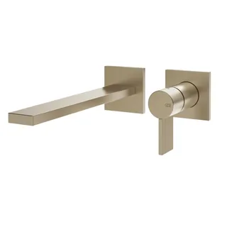 Смеситель для раковины, Gessi, Inverso Rigato, цвет-Finox Brushed Nickel
